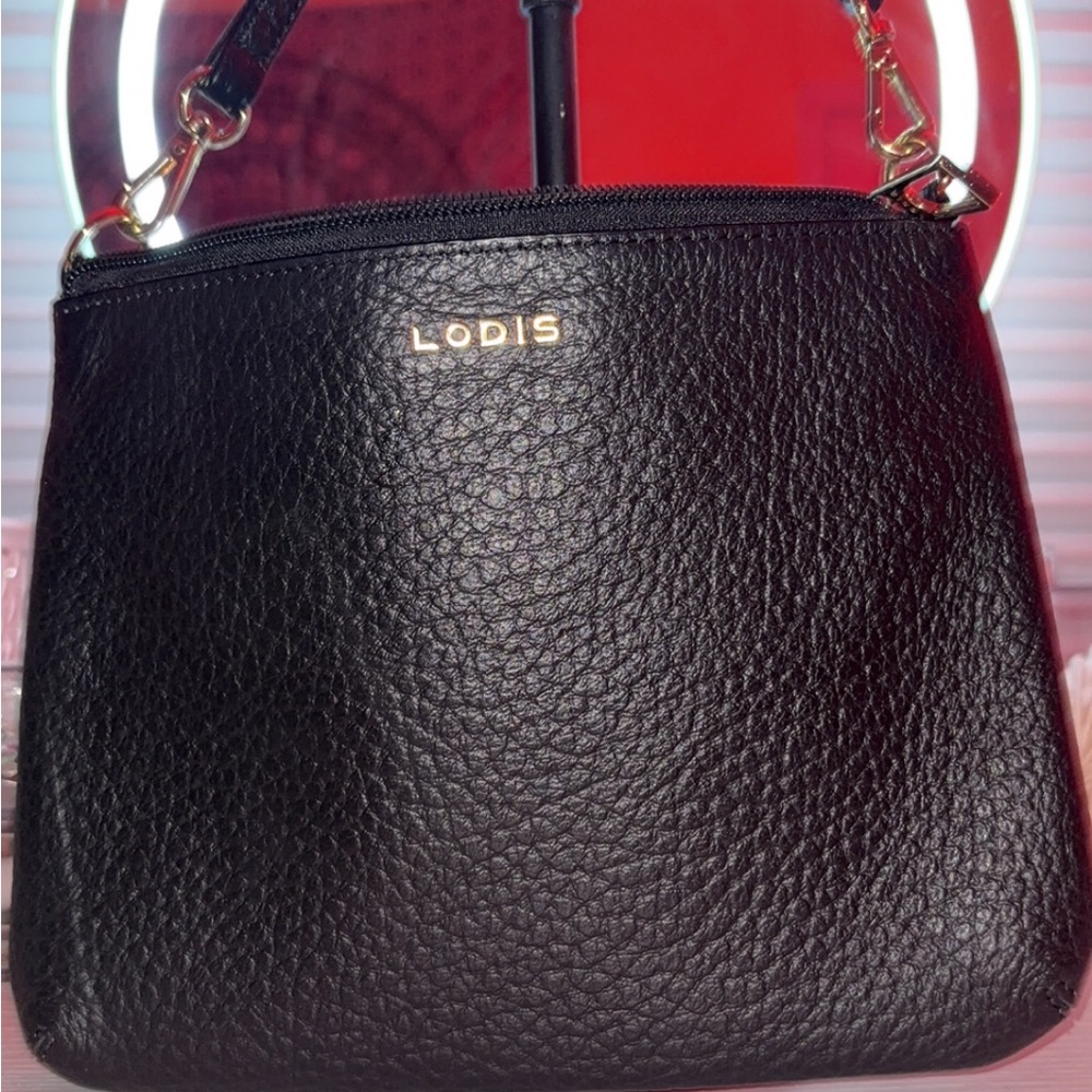 Lodis Black Leather Women's Bag